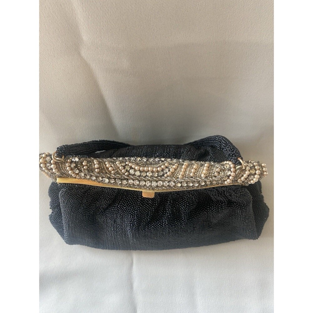 Vintage Walborg Handmade In France Jeweled Glass Beaded Evening Bag